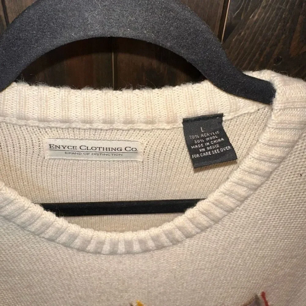 Vintage Enyce Argyle Grandpa Knit Sweater